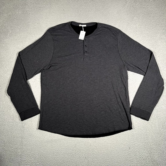 Marine Layer Shirt Mens XXL Gray Henley Cotton Rayon Blend Casual Outdoor NWT - Picture 1 of 12